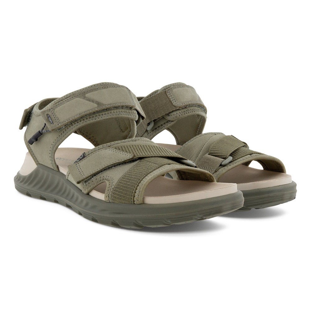 Sandalias Hombre - ECCO Exowrap 3S Velcro - Verde Oliva - ORX781564